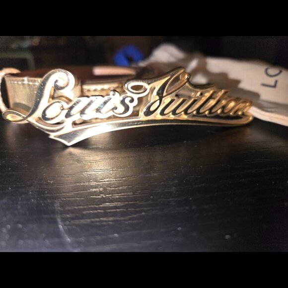 EUC LV Script Women's Belt. - Picture 2 of 6